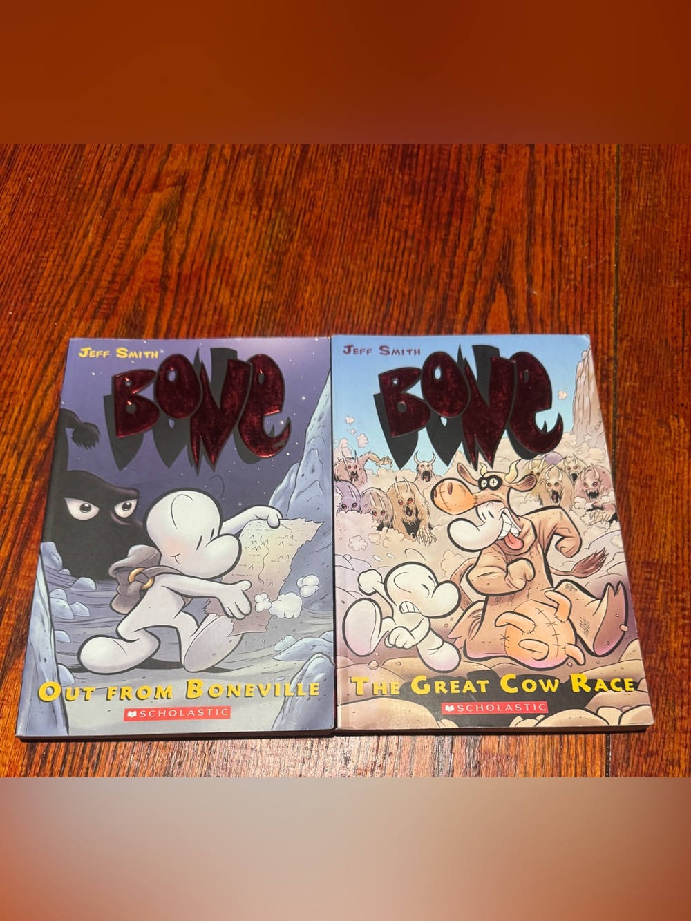 2 Bone graphic novels by Jeff Smith (Scholastic) -